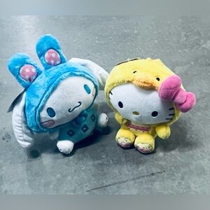 Hello Kitty and Cinnamoroll Easter Plushies